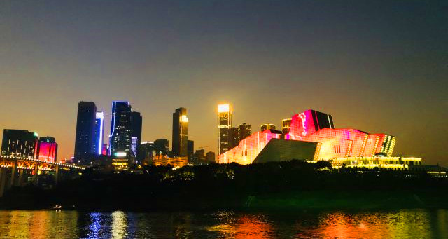 重庆两江游夜景